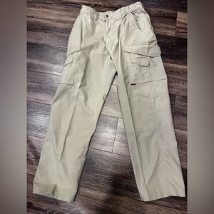 Tru-Spec men’s 24–7 series tactical pants 32x32 beige cargo pockets reinf knee